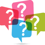 Contact us image showing question marks